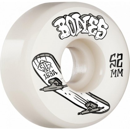 Bones STF Boneless 103A V1 Standard Skateboard Wheels 52 mm - White (Pack of 4)