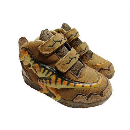 Dinosoles 3D HT T-rex Shoes Hi Top - Brown