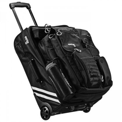 Convertible Roller Derby Rolling Bag with Removable Backpack - Black