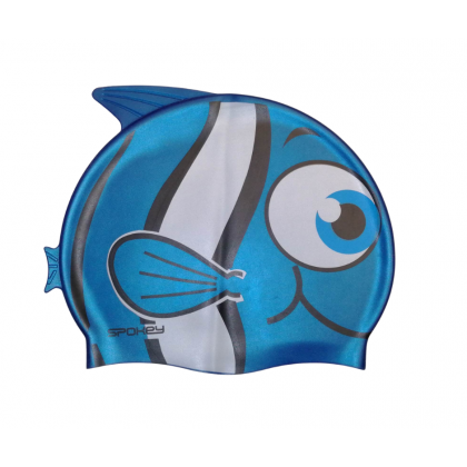 Spokey Kids Silicone swimming Cap Shark - Blue